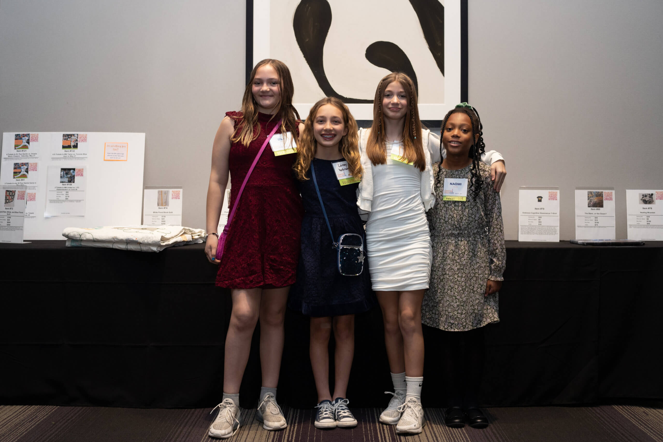 Group posing for the camera at the Opening Doors Gala
